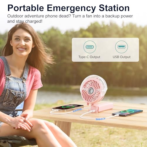 4000mAh Handheld Misting Fan