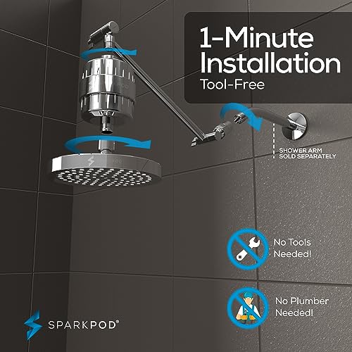 Filtered Shower Head & 11" Shower Arm