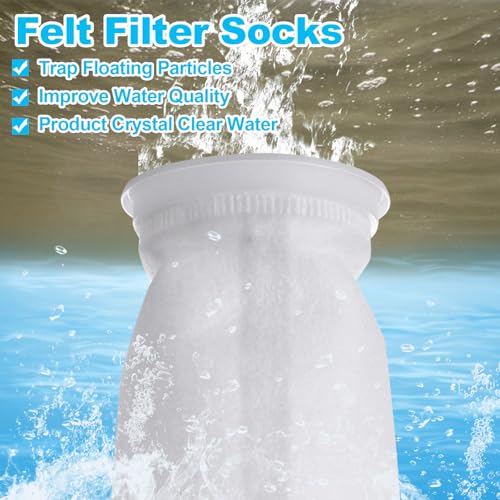 12 Pack 4" x 14" Filter Socks 4 Inch Ring by 14 Inch Long 200 Micron Filter Bag