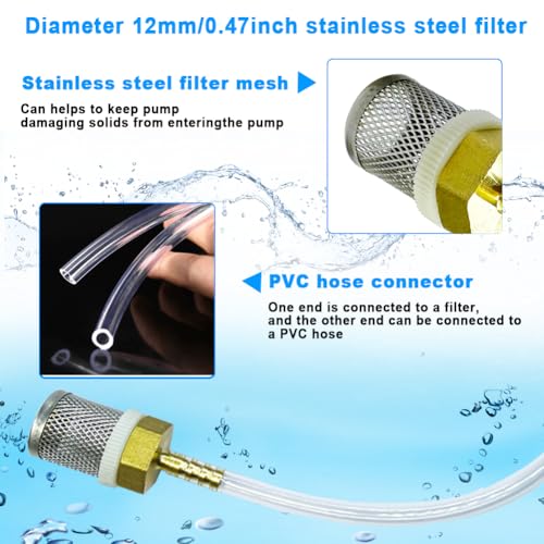 Stainless steel filter copper tube joint 12mm diameter hose connection