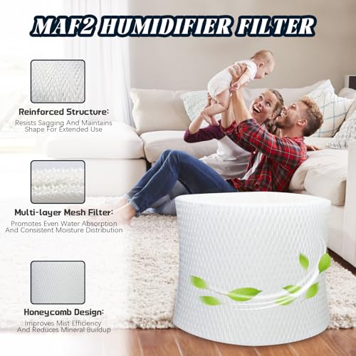 MAF2 Humidifier Filter Replacement for AIRCARE Essick Air Moist Air MA0800 MA0600 MA08000 MA0601 for Kenmore 15408 15508 154080 17006 29706 29988 Series Humidifier Super Wick Filter