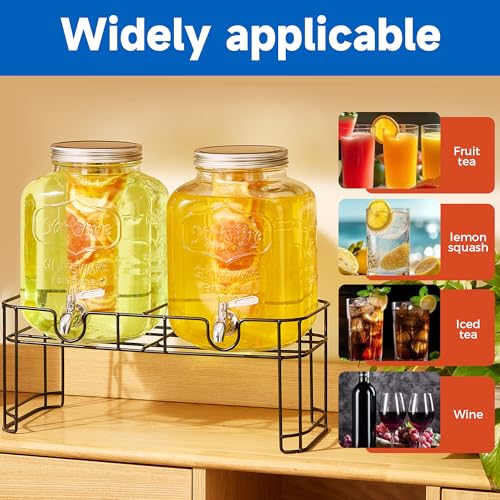 1.5 Gallon Glass Drink Dispensers for Parties