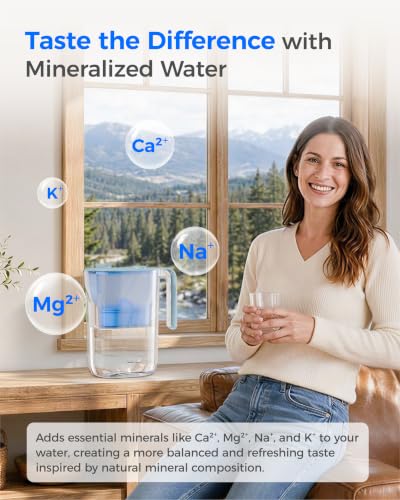 PT-05B-AL Alkaline Water Filter Pitcher, 7-Cup, Up to pH 9.5