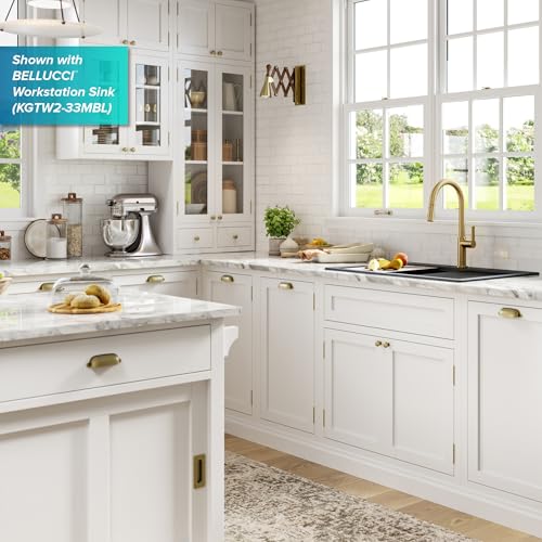 Spot Free Brushed Brass Pull Down Kitchen Faucet KPF
