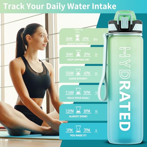 Water Bottle with Straw