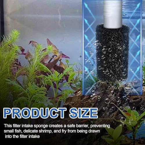 Pre Filter Sponge for Aquarium Shrimp Fry Fish Tank Filter Intake for Marina S10 (8 Count)