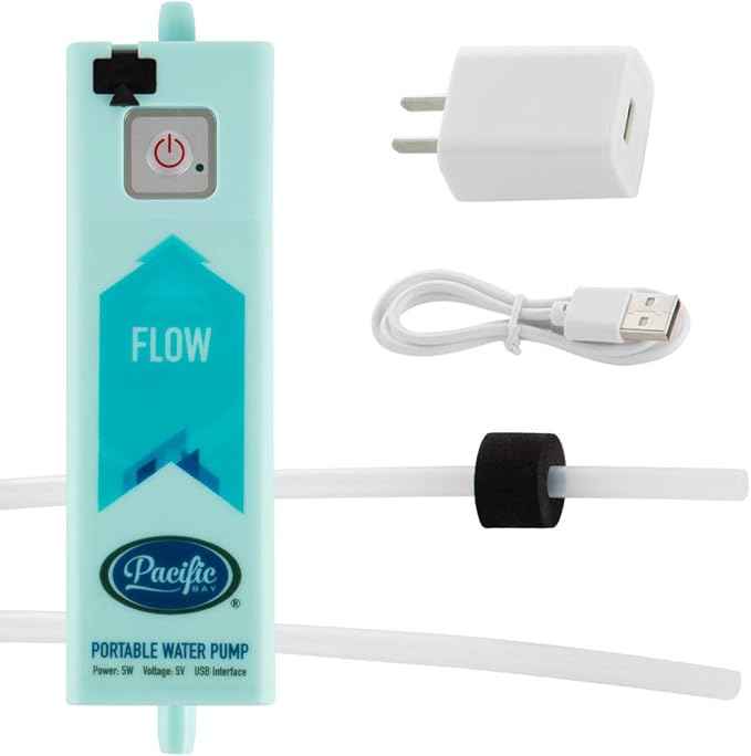 Pacific Bay Portable Automatic Pump/Water Filtration System - for Camping or Wilderness Survival - Emergency Drinking Water Survival - Indoor/Outdoor Water Filter - Must Have Hiking Supplies