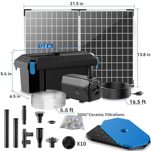 40W Solar Pond Pump with Filter Kit