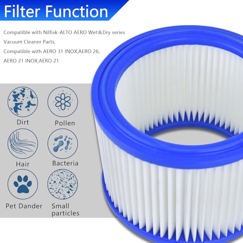 Hepa Filter Compatible with Nilfisk Alto Aero 26