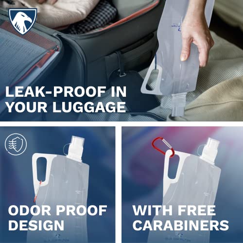 2L Clear Collapsible Water Bottles (2 Count)