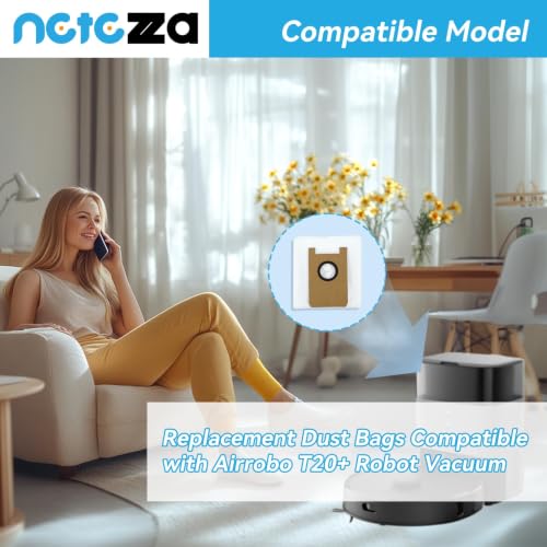 T20 Dust Bags Replacement Compatible with Airrobo T20+ Robot Vacuum Cleaner (10 Count)