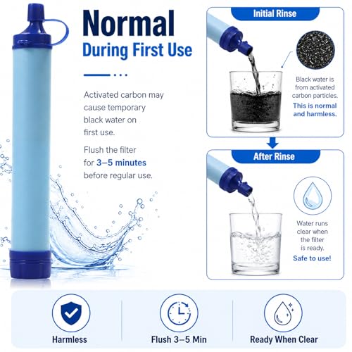 Water Filter Survival Filtration Portable Gear (2 Count)
