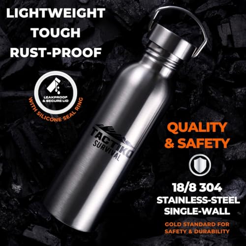 Tactiko Stainless Steel Wide Mouth Water Bottle