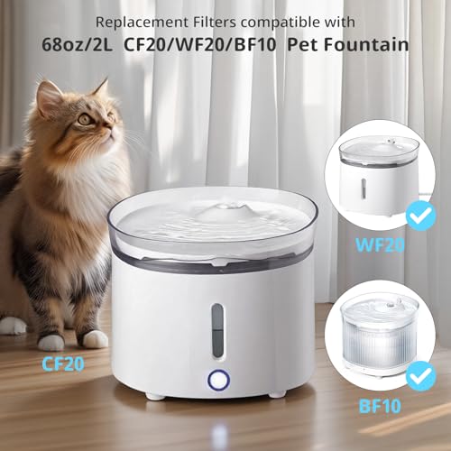 Cat Water Fountain Filter Pet Drinking Fountain Filter Replacement (9 Count)