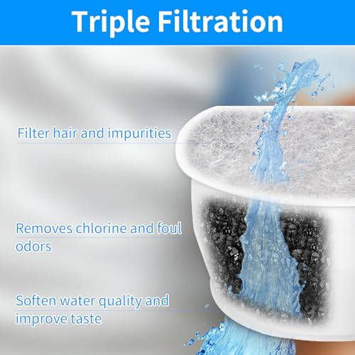 18 pcs Dog and Cat Water Fountain Filter Replacement Carbon Filters Compatible with PetSafe Drinkwell Filters