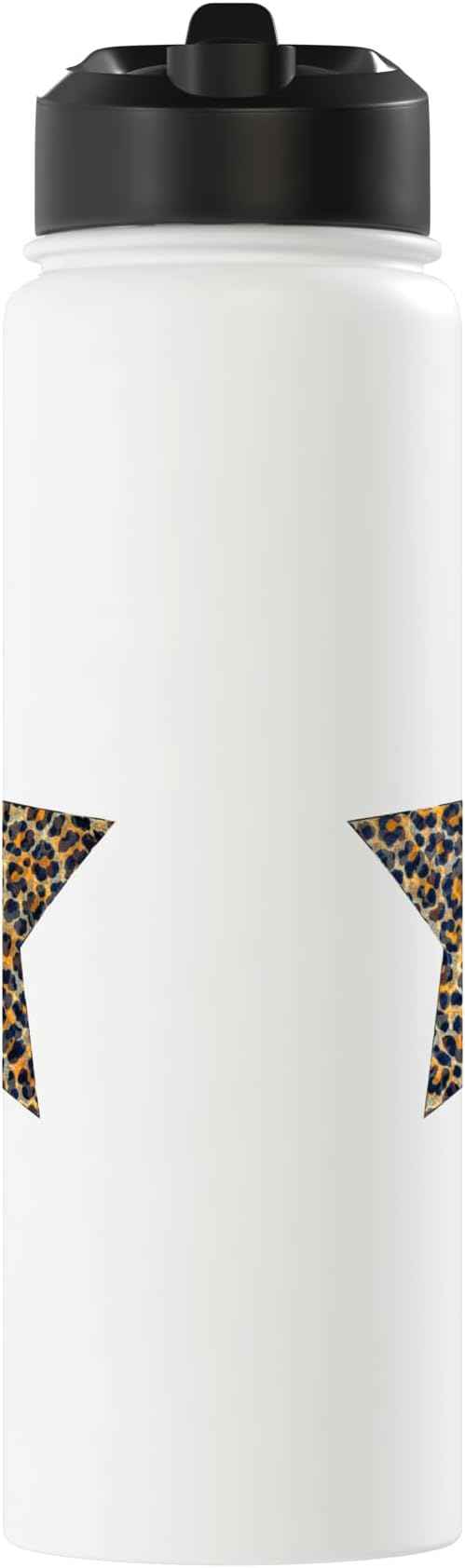 Star Shape - Cute Cheetah Leopard Print Graphic Stainless Steel Insulated Water Bottle