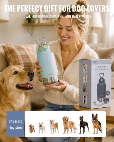 37oz Insulated Dog Water Bottle with Carrying Case
