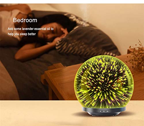 Essential Oil Diffuser Arise 200ml Colorful LED 3d light effect Glass Diffuser – Cool Mist