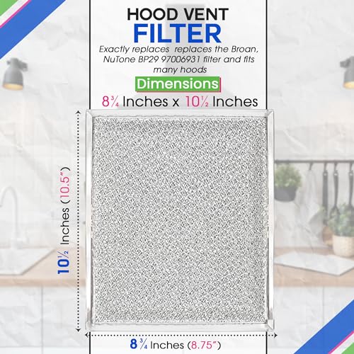 Stove Vent Filter 10.5x8.75" 97006931 Fits Nutone Broan Range Hood Filter