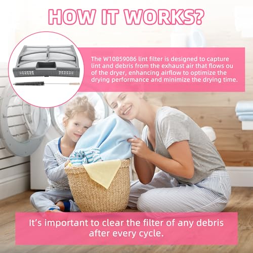 W10859086 Dryer Lint Screen Filter Replacement