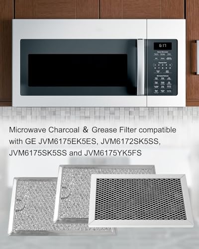Microwave Charcoal & Grease Filter Fit for GE JVM6175EK5ES JVM6172SK5SS