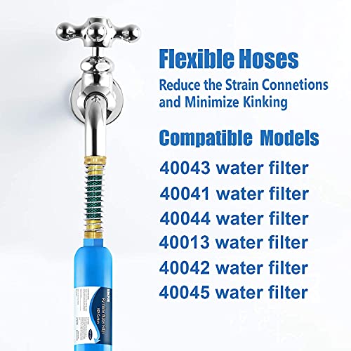RV Water Filter with 90 Degree Elbow and Flexible Hose Protector (2 Count)