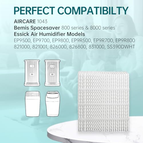 EP9800 1043 Super Wick Humidifier Replacement Filter Evaporative for AIRCARE EP9700 EP9500 SS390DWHT 821000 826000 826800 Bemis Space Saver 800 Series Essick Air EP9R