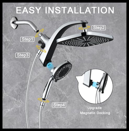 12" High Pressue Rain Shower Head with Handheld