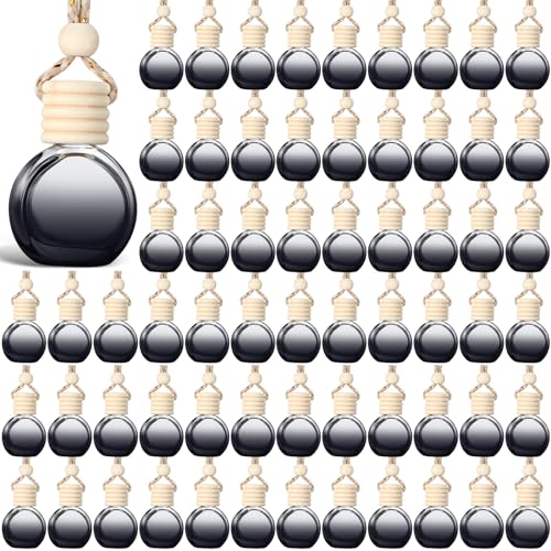 100 Pcs Car Diffuser Bottles Empty Bulk with Wood Cap (100 Count)