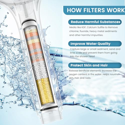 Shower Filter for Handheld Shower Head (2 Count)