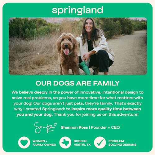 Springland 22oz Classic Portable Dog Water Bottle with Built (22 Fl Oz)