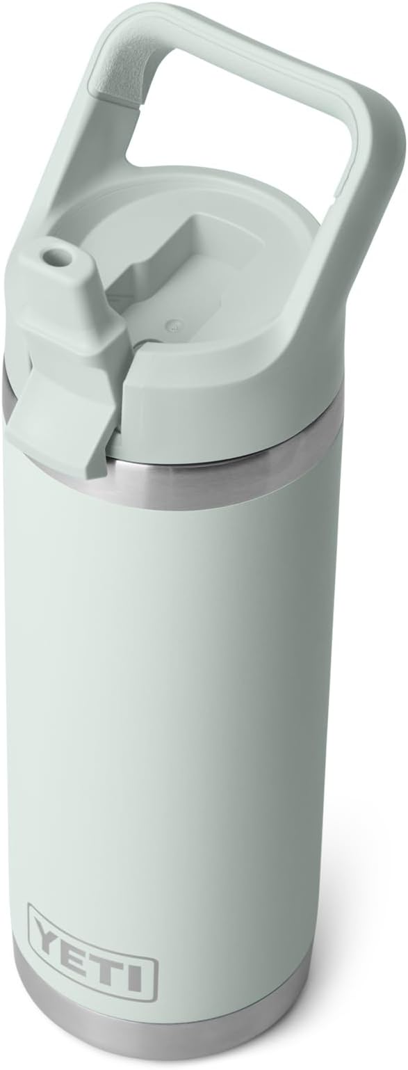 YETI Rambler 18 oz Bottle, Vacuum Insulated, Stainless Steel with Color Matching Straw Cap, Ridgeline