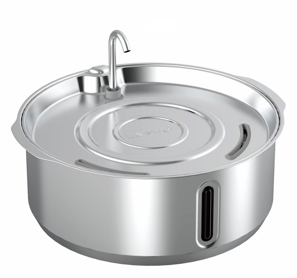 8L 270oz Cordless Stainless Steel Dog Water Fountain