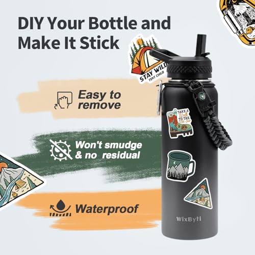 40 oz Insulated Water Bottle with Straw