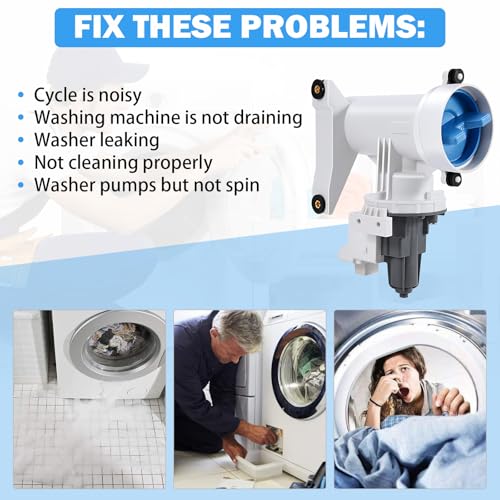 Upgraded WH11X29539 WH11X39237 Washer Drain Pump & Filter Assembly