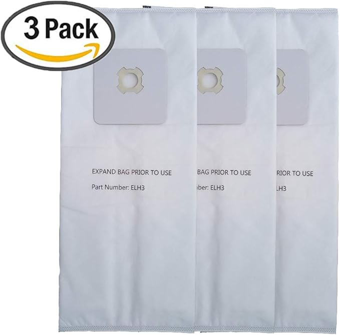 HEPA Filtration Bags ELH3 Replacement for AstroVac, Valet & VacuMaid Vacuums Part #HPB2H, Fits Models: H1P, P70, SR66, SR800, SR52H, ATQ300, GV30, GV50, GV30PRO & GV50PRO-by Disposable Basics(3 Pack) - AquaVibe