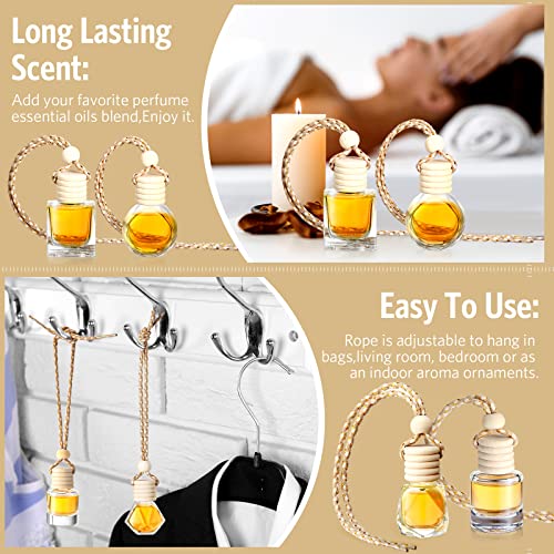 100 Pcs Car Diffuser Bottles Empty Bulk with Wood Cap (100 Count)