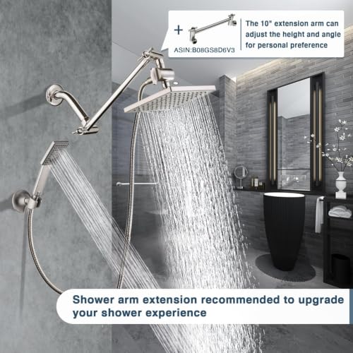 Rain Shower Head with Handheld Spray
