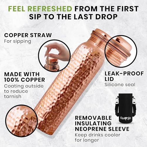 Copper Water Bottle for Drinking