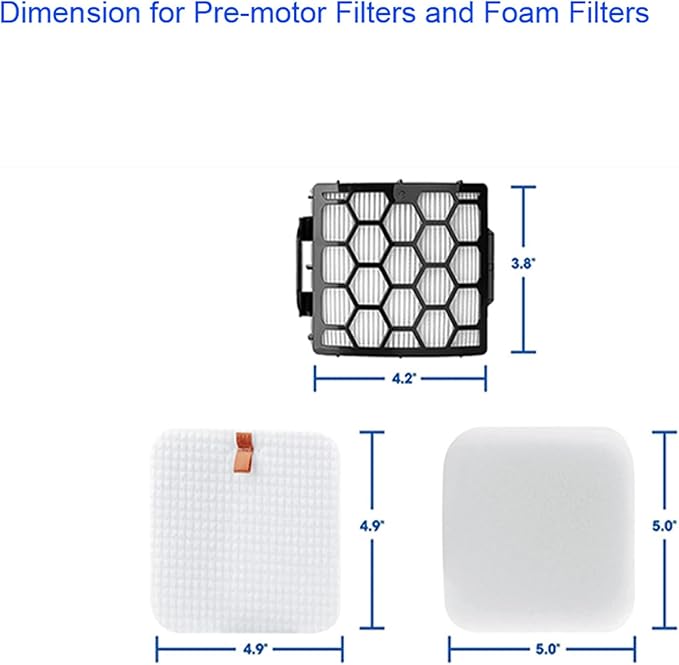 Brushroll & Hepa Foam Filters Compatible with Shark Rotator Duo Clean PowerFins LA500 LA500WM LA502 LA502NP Vacuum,Compares to Parts # 1483FC200 XHF320 & XFFK320 - AquaVibe