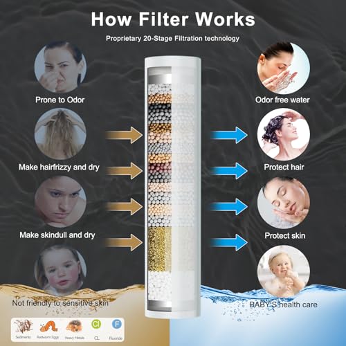 Dual shower Head with Handheld and Filter