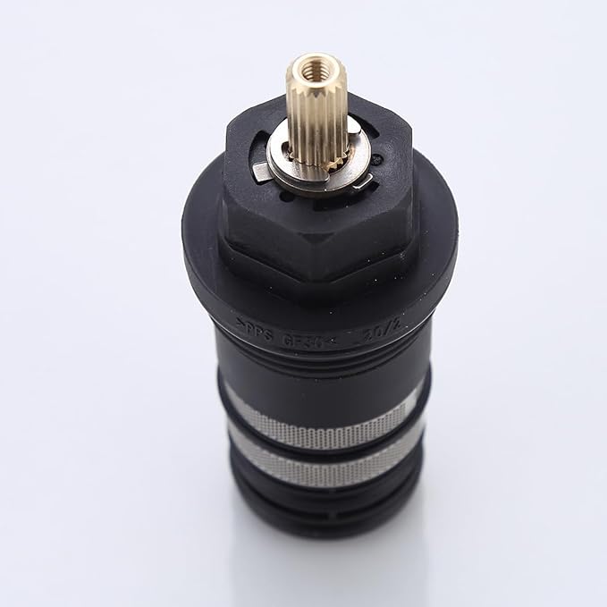 Shower Thermostatic Cartridge, 94282000 3/4-Inch Thermostatic Cartridge for hansgrohe Replacement, Small, Brass
