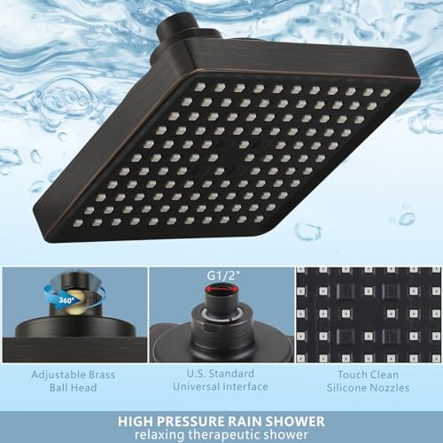 High Pressure Rain Shower Head with Filtered