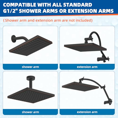 cUPC Certified High Pressure 12'' Shower Head