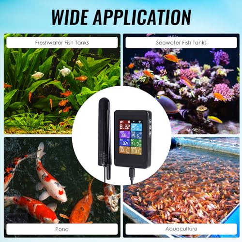 WiFi Digital pH Meter Water Quality Monitor with Probe for Aquarium Hydroponics Pools Ponds Labs 8