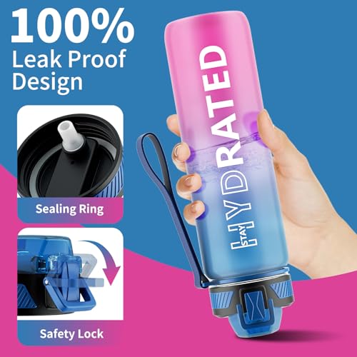 Water Bottle with Straw
