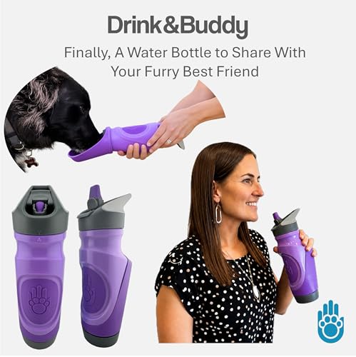 Dog Water Bottle with Bowl