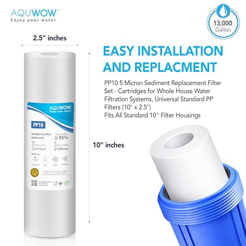 PP10 5 Micron 2.5" x 10" Filter Set