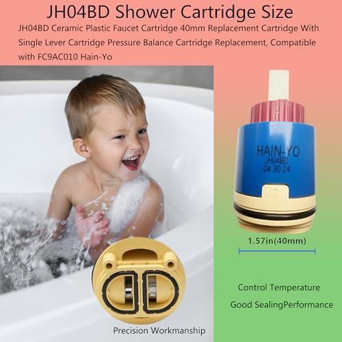 JH04BD Ceramic Plastic Faucet Cartridge 40mm Replacement Cartridge With Single Lever Cartridge Pressure Balance Cartridge Replacement