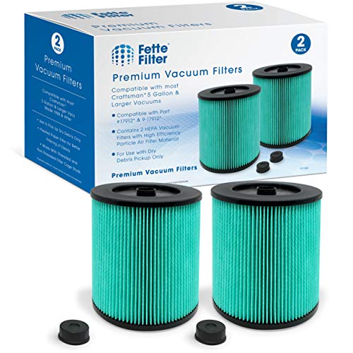 17912 & 9 17912 Hepa Replacement Filter Compatible Craftsman High Efficiency Particle Hepa Filter for Shop Vacuums 5 Gal Plus Part # 17912 & 9 (912 Count)